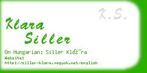 klara siller business card